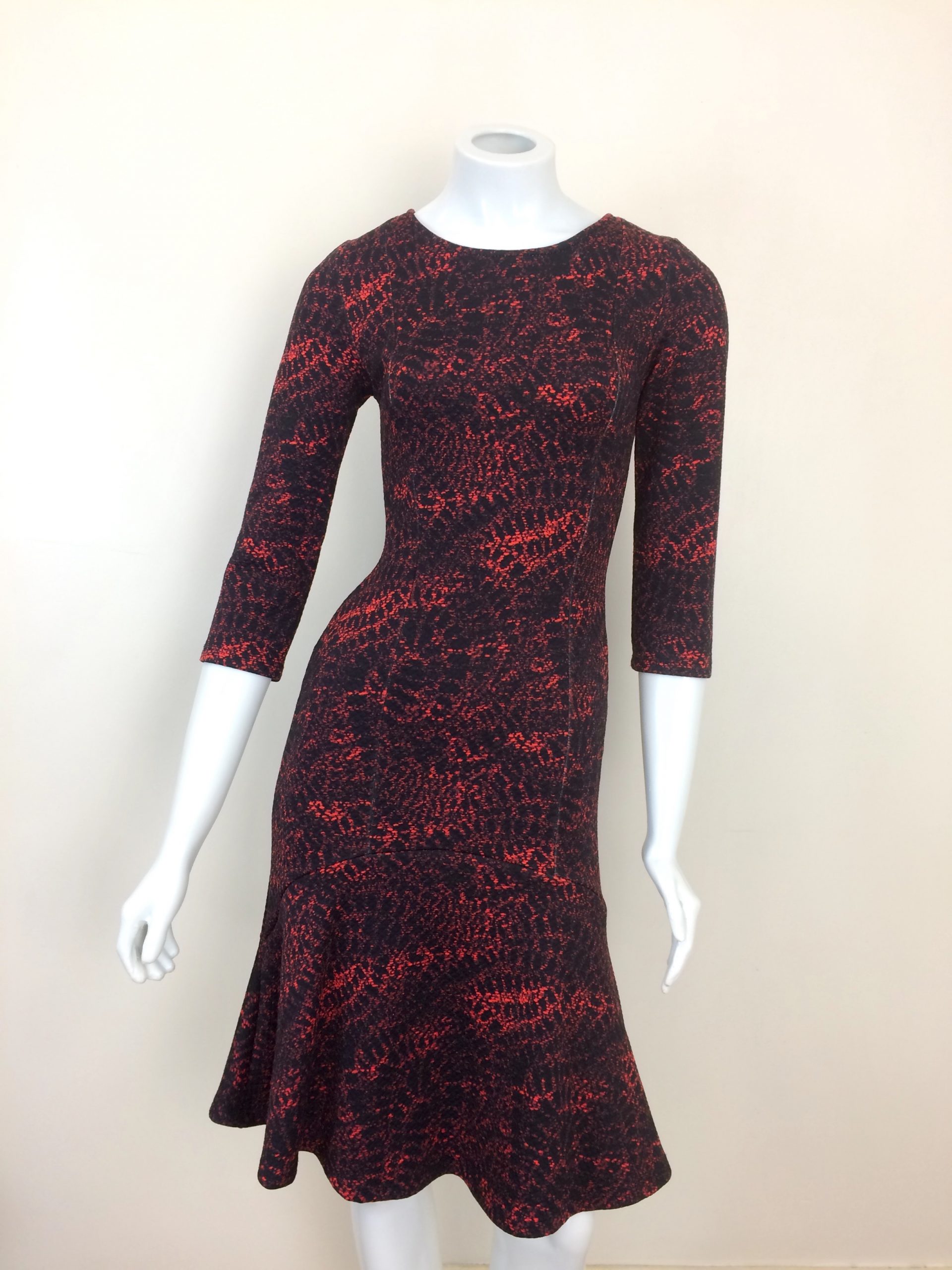 Bcbg mixed sale print bodycon dress